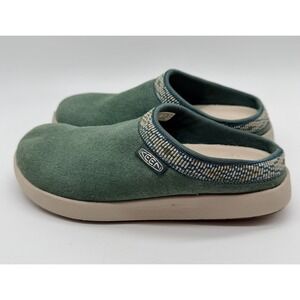 Keen Shoes Women's‎ Sz 6.5 Elle Dark Forest/Birch Suede Mules 1029462